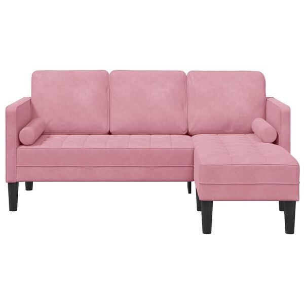 vidaXL Ensemble de Canap&eacute;s avec coussin Rose Polyester