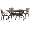 vidaXL Ensemble de salle &agrave; manger pour jardin 5 pc Bronze Aluminium