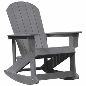 vidaXL Chaise Adirondack à bascule Gris clair 92 x 73.5 x 92 cm HDPE