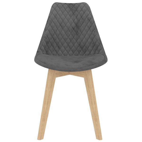 vidaXL Chaises à manger lot de 4 gris velours