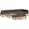 vidaXL Ensemble de canap&eacute;s d'ext&eacute;rieur 9 pcs Naturel et Anthracite