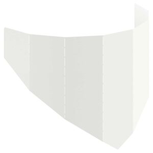 vidaXL Bordure de Pelouse 100 x 45 cm Acier Blanc