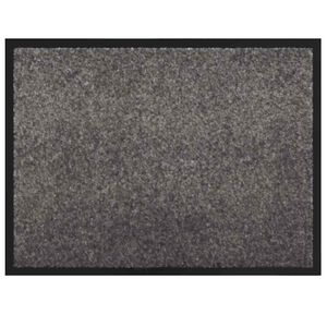 vidaXL Tapis de porte Gris clair 60 x 40 x 1.2 cm Tissu en teddy