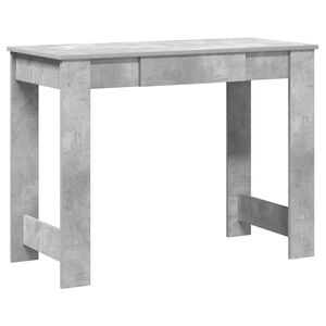vidaXL Bureau gris b&eacute;ton 100x45x75 cm bois d'ing&eacute;nierie