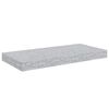 vidaXL &Eacute;tag&egrave;res murales flottantes 2 pcs gris b&eacute;ton 50x23x3,8 cm MDF