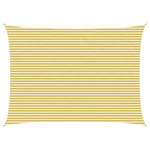 vidaXL Voile d'ombre 5 x 8 m HDPE Rectangulaire Jaune et blanc