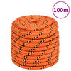vidaXL Corde de bateau Orange 18 mm 100 m Polypropyl&egrave;ne