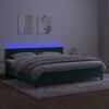 vidaXL Sommier &agrave; lattes de lit avec matelas LED Vert fonc&eacute; 200x200 cm