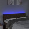 vidaXL T&ecirc;te de lit &agrave; LED Marron fonc&eacute; 160x7x78/88 cm Tissu