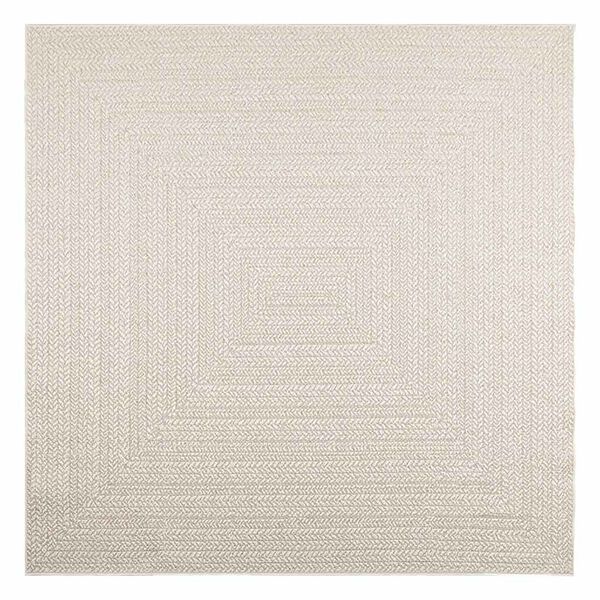 vidaXL Tapis ZIZUR cr&egrave;me 200x200 cm aspect de jute int&eacute;rieur ext&eacute;rieur