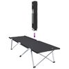 vidaXL Lit de camping pliant Noir 194 x 62,5 x 42,5 cm Oxford et acier