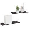 vidaXL &Eacute;tag&egrave;re flottante 2 pcs Noir 40 x 8,5 x 2,5 cm Acier