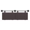 vidaXL T&ecirc;te de lit suspendue Uni Marron fonc&eacute; 150 x 55 x 5 cm tissu