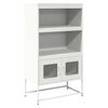 vidaXL Buffet haut blanc 68x39x123 cm acier