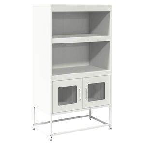 vidaXL Buffet haut blanc 68x39x123 cm acier