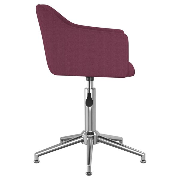 vidaXL Chaise pivotante de bureau Violet Tissu