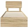 vidaXL Cadre de lit Ch&ecirc;ne Sonoma 75 x 190 cm Bois d&rsquo;ing&eacute;nierie