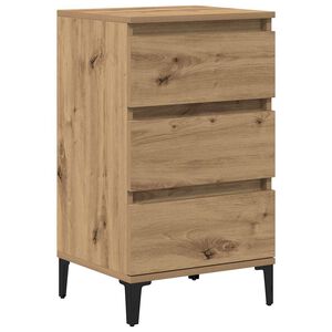 vidaXL Cabinet de chevet avec tiroir Ch&ecirc;ne artisanal 45 x 35 x 44 cm