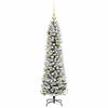 vidaXL Sapin de No&euml;l artificiel Blanc 120 cm PVC, m&eacute;tal et plastique