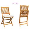 vidaXL Ensemble bistro de jardin 3 pcs Marron Bois d'Acacia Massif