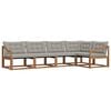 vidaXL Ensemble de canap&eacute;s d'ext&eacute;rieur 5 pc Gris Naturel et Clair