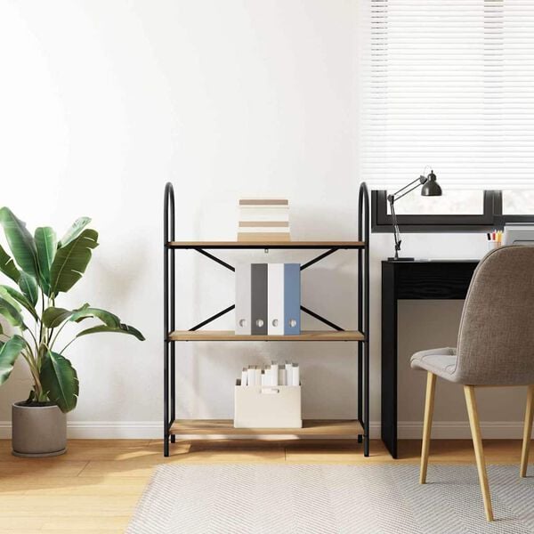 vidaXL &Eacute;tag&egrave;re Ch&ecirc;ne artisanal 80 x 30 x 109 cm Bois d'ing&eacute;nierie