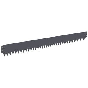 vidaXL Bordure de Pelouse 30 pcs 103 x 10 cm Acier Anthracite