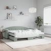 vidaXL Lit de jour avec gigogne et matelas gris clair 90x190cm velours