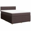 vidaXL Sommier &agrave; lattes de lit avec matelas Marron fonc&eacute; 140x190 cm