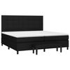 vidaXL Sommier &agrave; lattes de lit avec matelas Noir 200x200 cm Tissu