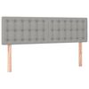 vidaXL Sommier &agrave; lattes de lit et matelas et LED Gris clair 140x190 cm