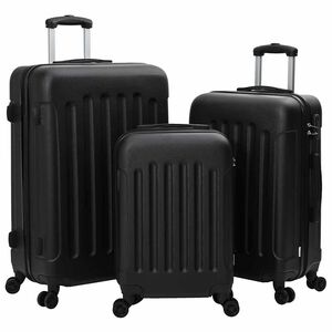 vidaXL Valise 3 pi&egrave;ces Noir 50 x 31 x 78 cm Plastic ABS
