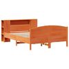 vidaXL Lit bibliothèque sans matelas cire marron 135x190 cm pin massif