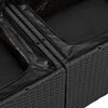 vidaXL Ensemble de Canap&eacute;s avec coussin 5 pcs Noir polyrotin