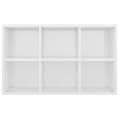 vidaXL Bibliothèque/buffet blanc brillant 66x30x98cm bois d'ingénierie