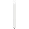 vidaXL Pieds de table &agrave; manger en U 2 pi&egrave;ces Blanc 90 x (72-73) cm Acier