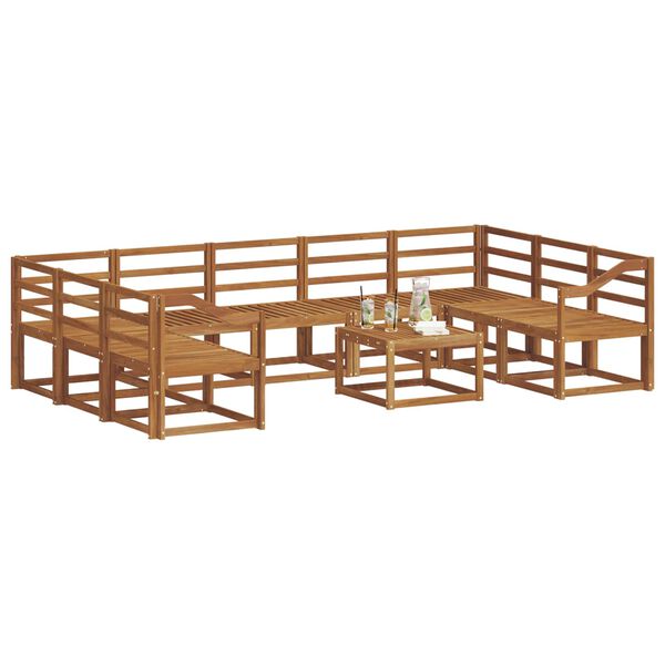 vidaXL Ensemble de canap&eacute;s d'ext&eacute;rieur 10 pcs Naturel