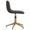 vidaXL Chaise pivotante de salle &agrave; manger Gris fonc&eacute; Velours