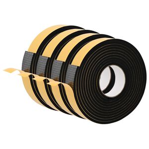 vidaXL Ruban adh&eacute;sif en mousse 4 pc Noir 30mm x 5m Mousse CR