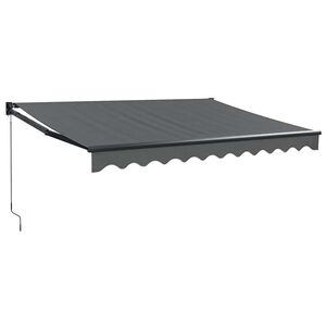 vidaXL Auvent manuel 3 x 2,5 m Anthracite 100 % polyester