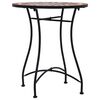 vidaXL Table de bistro mosa&iuml;que Marron 60 cm C&eacute;ramique