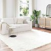 vidaXL Tapis en fausse Tafalla Blanc 200 x 200 cm Polyester