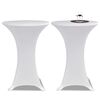 vidaXL Housses &eacute;lastiques de table &Oslash; 60 cm Blanc 2 pcs