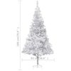 vidaXL Arbre de No&euml;l artificiel pr&eacute;-&eacute;clair&eacute;/boules argent&eacute; 180 cm PET