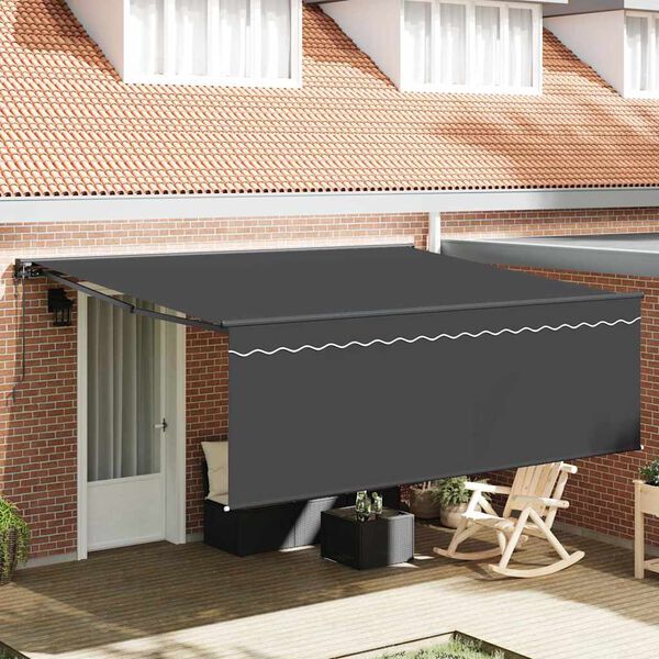 vidaXL Auvent R&eacute;tractable Anthracite 400 &times; 300 cm