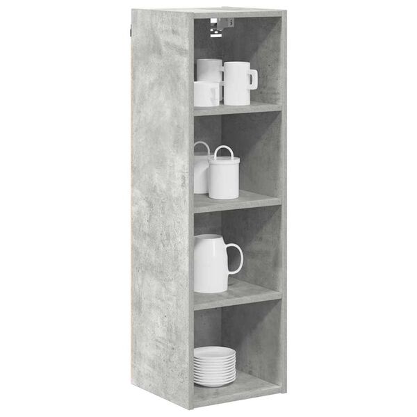 vidaXL Armoire suspendue avec stockage Gris b&eacute;ton 30 x 29,5 x 100 cm