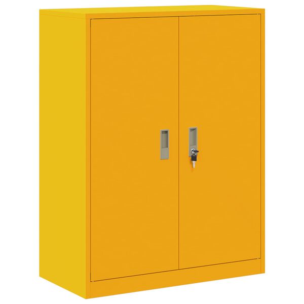 vidaXL Armoire de rangement Jaune moutarde 80 x 40 x 105 cm Acier