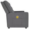 vidaXL Fauteuil de massage inclinable à 3 places gris clair tissu