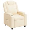 vidaXL Fauteuil inclinable Cr&egrave;me 75 x 95 x 106 cm Tissu