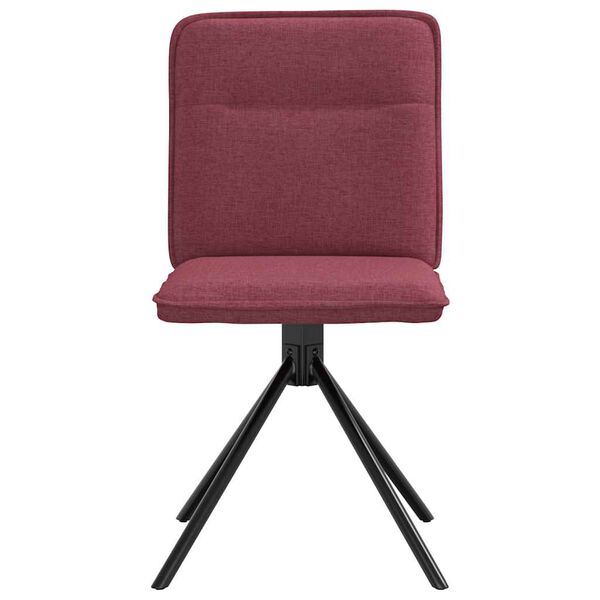 vidaXL Chaises à manger lot de 2 rouge bordeaux tissu